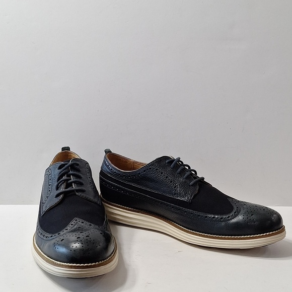 Cole Haan Men\'s Preppy Whiskey Navy Leather Tucker Oxford II Shoes Size 8.5 main image 5